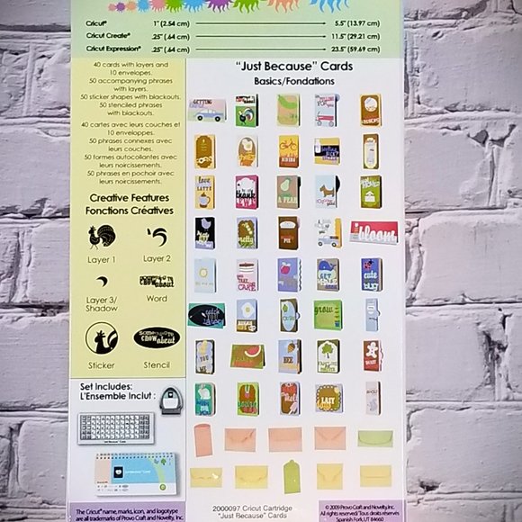 CRICUT - Just Because Cards - Provo Craft 2010 - Picture 4 of 4